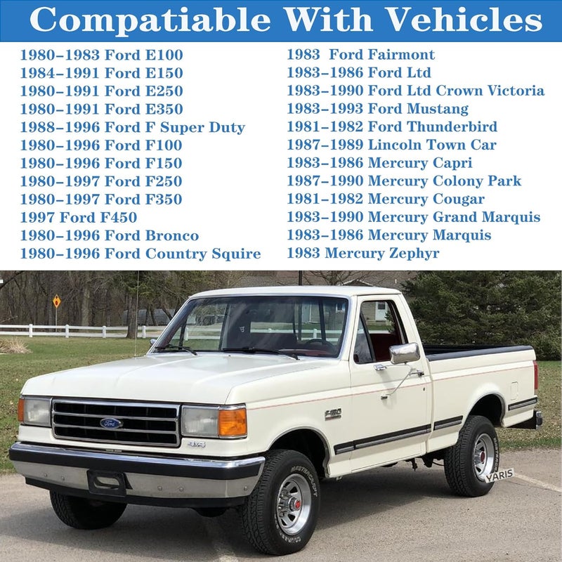JSDAN Store 38448 for Ford F150 Door Latch Striker Bolts,Ford F100 F-150 F250 fF-250 F350 F450 E100 E150 E250 E350 Mustang Lincoln Mercury 1980 1981 1982 1983 1984 1985 1986 1987 1988 1989 1990-1997 E9AZ5422008A - Image 2
